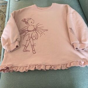 Pink Ballerina Kids Sweatshirt